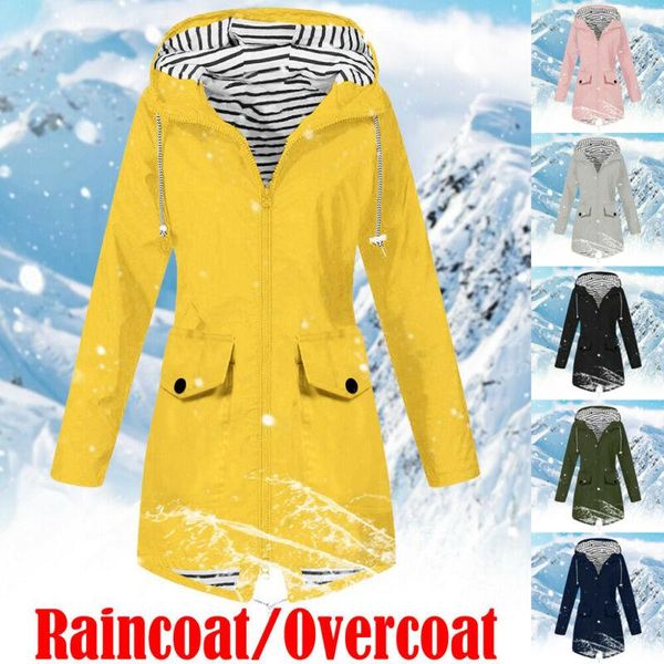 women's jackets double pocket waterproof windproof raincoat women overcoat hooded jacket coat, Black;brown
women's jackets double pocket waterproof windproof raincoat women overcoat hooded jacket coat, Black;brown