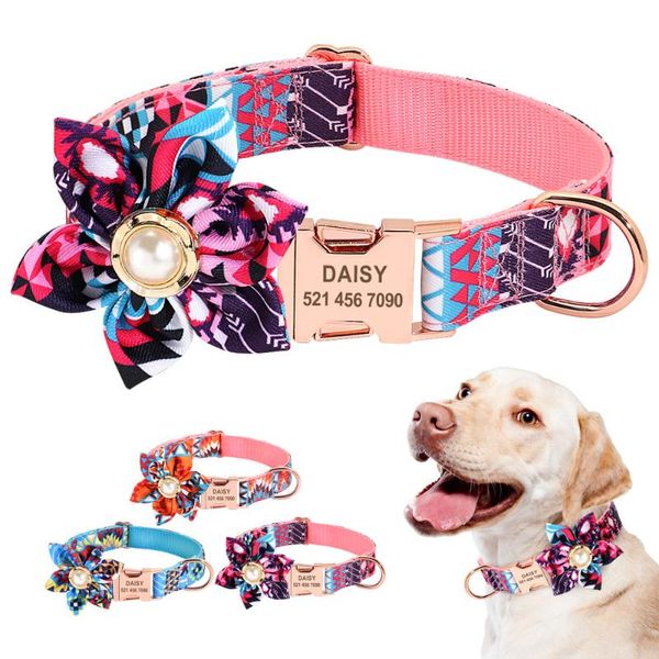 cat collars & leads pet dog collar with leash nylon printed id walking belt for small medium large dogs flower accessories
cat collars & leads pet dog collar with leash nylon printed id walking belt for small medium large dogs flower accessories