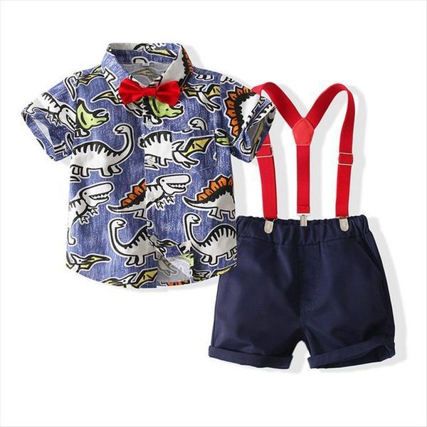 1 6y summer boys clothes sets 2pcs cartoon dinosaur printed single breasted bow tie shirts overalls shorts, White
1 6y summer boys clothes sets 2pcs cartoon dinosaur printed single breasted bow tie shirts overalls shorts, White