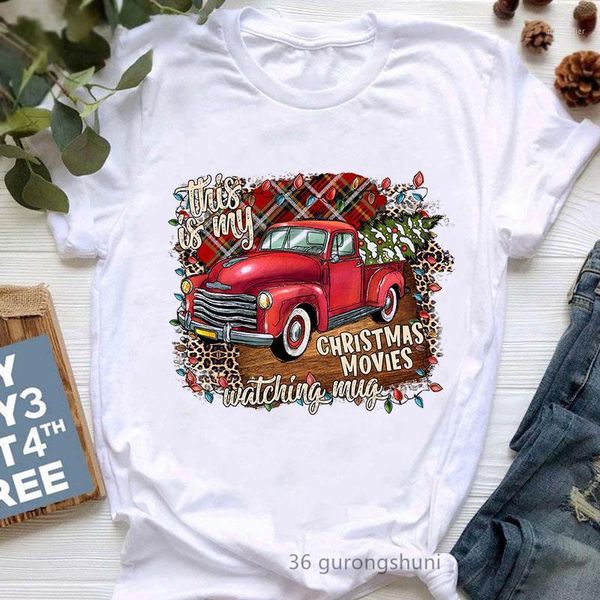women's t-shirt this is my christmas movies watching mug graphic print clothing xmas tree car tshirt femme harajuku shirt, White
women's t-shirt this is my christmas movies watching mug graphic print clothing xmas tree car tshirt femme harajuku shirt, White