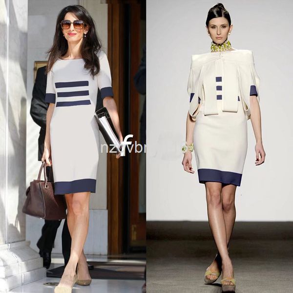casual dresses style spring and summer women's round neck medium sleeve stripe decorative temperament dress, the same as mrs. clooney, Black;gray
casual dresses style spring and summer women's round neck medium sleeve stripe decorative temperament dress, the same as mrs. clooney, Black;gray