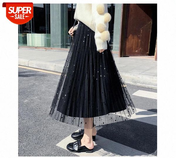 2019 summer autumn womens skirt female korea polka dot long high waist summer pleated beach skirt mesh velvet 2 style 5 color #g30x, Black
2019 summer autumn womens skirt female korea polka dot long high waist summer pleated beach skirt mesh velvet 2 style 5 color #g30x, Black
