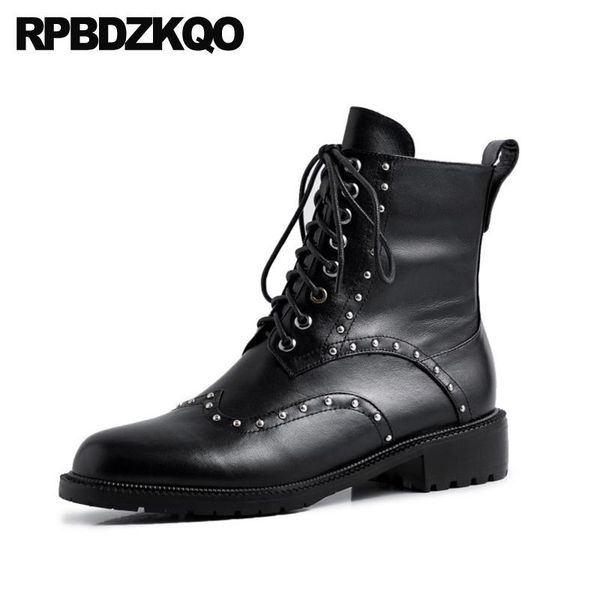 boots ladies chunky women ankle 2021 round toe metal genuine leather studded combat black military rivet stud shoes lace up
boots ladies chunky women ankle 2021 round toe metal genuine leather studded combat black military rivet stud shoes lace up