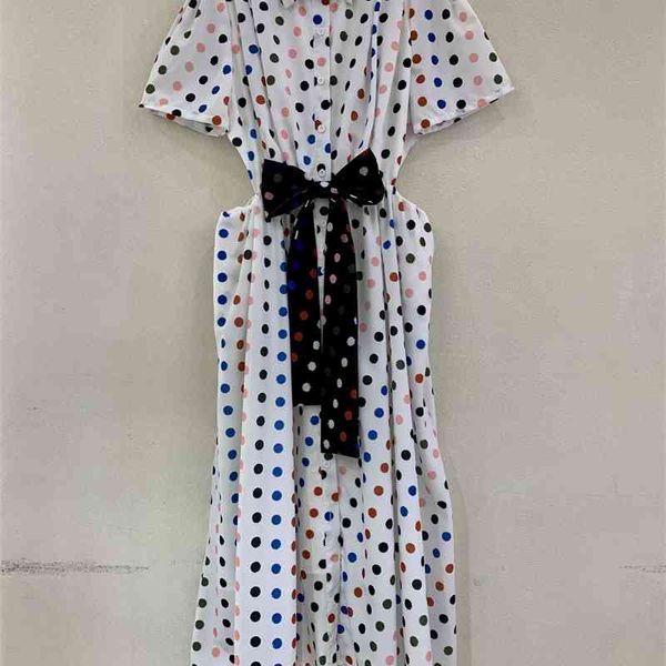 truevoker european high street designer dress lady short sleeve polka dot print hepburn vestidos waist cutout pocket robe 210602, Black;gray
truevoker european high street designer dress lady short sleeve polka dot print hepburn vestidos waist cutout pocket robe 210602, Black;gray