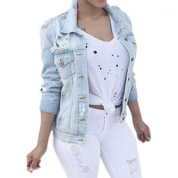 women's jackets jaycosin jean jacket casual hollow button lapel coat fashion vintage down distressed short denim with pocket, Black;brown
women's jackets jaycosin jean jacket casual hollow button lapel coat fashion vintage down distressed short denim with pocket, Black;brown