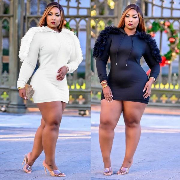 casual dresses hoodie women long sleeve solid color hooded mini dress mesh ruffles vestidos streetwear high waist club, Black;gray
casual dresses hoodie women long sleeve solid color hooded mini dress mesh ruffles vestidos streetwear high waist club, Black;gray