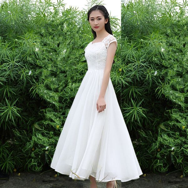 short retro summer sleeves fine lace literary chiffon ladies big swing dressed white fairies xhyj, Black;gray
short retro summer sleeves fine lace literary chiffon ladies big swing dressed white fairies xhyj, Black;gray