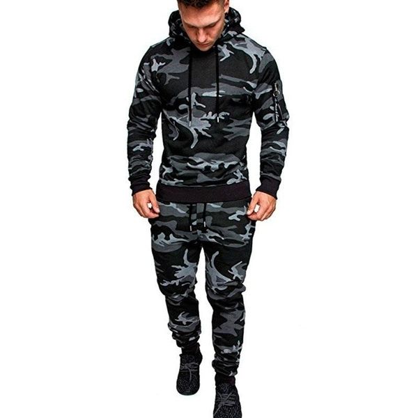 men's tracksuits camouflage sets autumn running casual jogger tracksuit men sweatshirt hooded pullover gym zipper slim fit male sports, Gray
men's tracksuits camouflage sets autumn running casual jogger tracksuit men sweatshirt hooded pullover gym zipper slim fit male sports, Gray