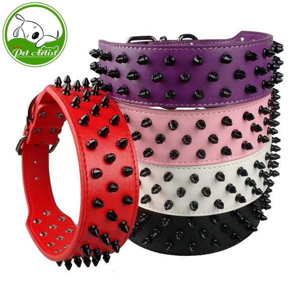 5 colors pu leather spiked studded dog pet collar 2" wide adjustable for pit bull,boxer m l xl
5 colors pu leather spiked studded dog pet collar 2" wide adjustable for pit bull,boxer m l xl