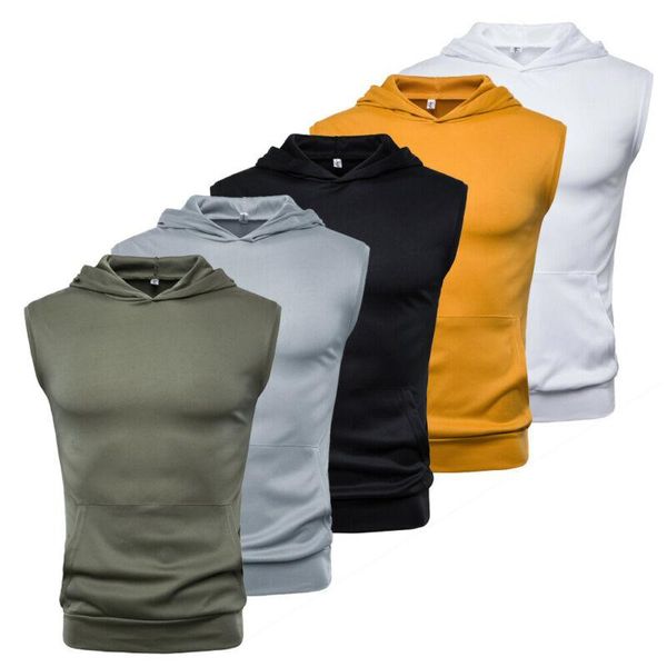 men' tank men muscle hoodie sleeveless bodybuilding workout fitness shirts vest clothing, White;black
men' tank men muscle hoodie sleeveless bodybuilding workout fitness shirts vest clothing, White;black