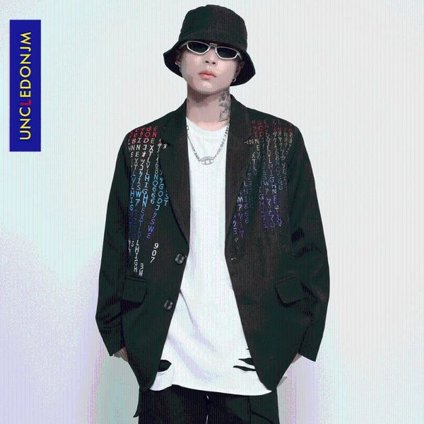 men's suits & blazers uncledonjm embroidery casual men korean fashion streetwear harajuku suit jacket oversized winter coat 87237, White;black
men's suits & blazers uncledonjm embroidery casual men korean fashion streetwear harajuku suit jacket oversized winter coat 87237, White;black