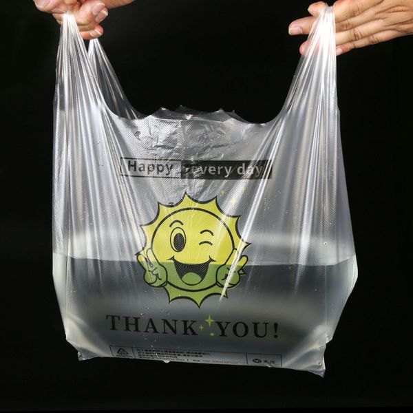 50pcs/pack transparent smiley face vest style packing bag supermarket shopping portable biodegradable plastic fruit bag takeaway
50pcs/pack transparent smiley face vest style packing bag supermarket shopping portable biodegradable plastic fruit bag takeaway