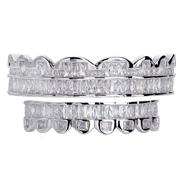 hip hop teeth grillz bling iced out aaa zircon & bottom tooth set for men women gifts fashion grillz jewelry, Silver
hip hop teeth grillz bling iced out aaa zircon & bottom tooth set for men women gifts fashion grillz jewelry, Silver