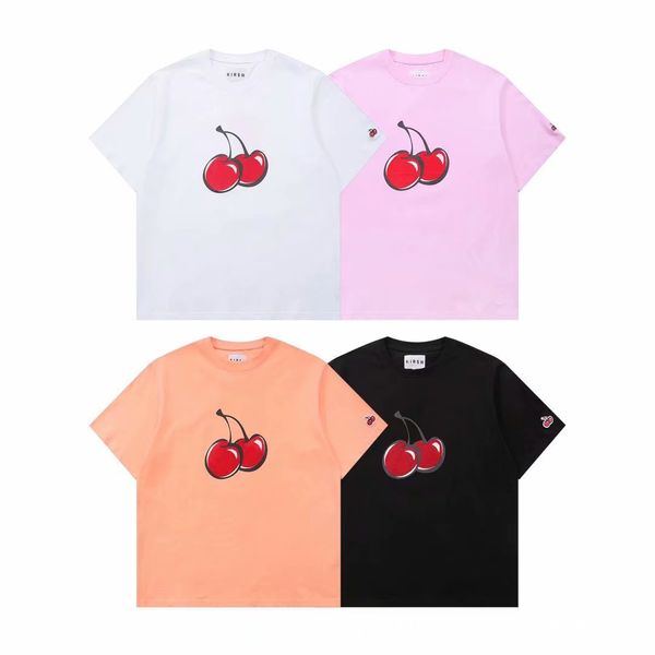 brand kirsh spring and summer cherry flocking printing korean couple women's short sleeve men's t-shirt fashion trend college styl, White;black
brand kirsh spring and summer cherry flocking printing korean couple women's short sleeve men's t-shirt fashion trend college styl, White;black