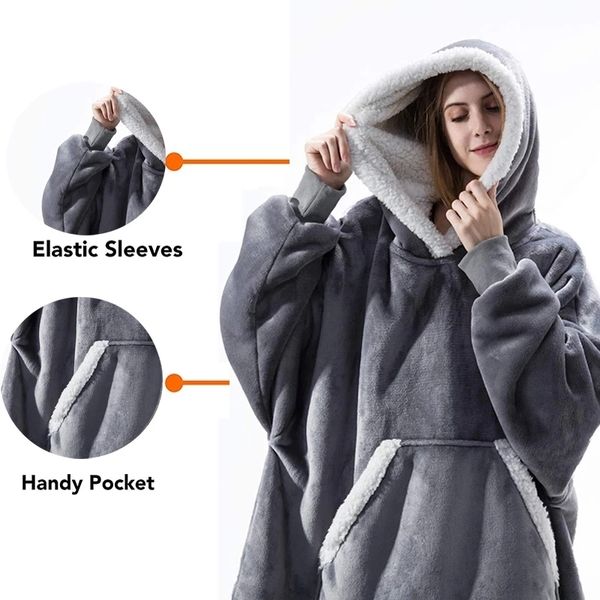 winter oversized sweatshirt hoodies fleece giant tv blanket with sleeves pullover oversize women hoody sweats yv0r, Black
winter oversized sweatshirt hoodies fleece giant tv blanket with sleeves pullover oversize women hoody sweats yv0r, Black