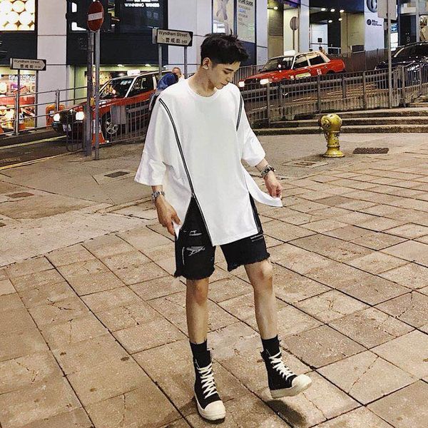 men's t-shirts 2021 design t shirt in the long zipper loose summer jacket with 5 - point sleeve web celebrity short, White;black
men's t-shirts 2021 design t shirt in the long zipper loose summer jacket with 5 - point sleeve web celebrity short, White;black