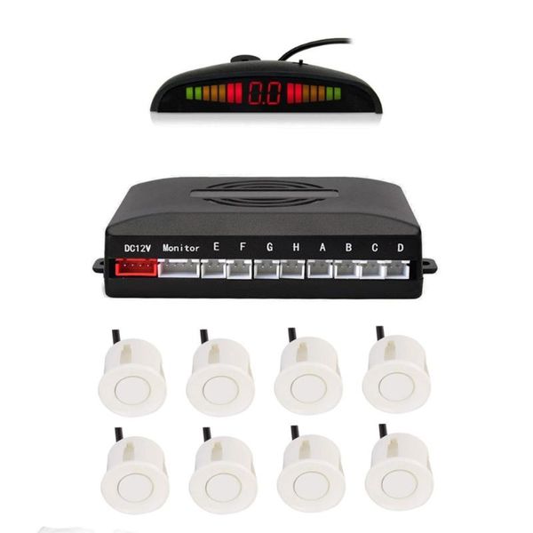 car rear view cameras& parking sensors reverse radar system with 8 distance detection + led display sound warning (white color)
car rear view cameras& parking sensors reverse radar system with 8 distance detection + led display sound warning (white color)