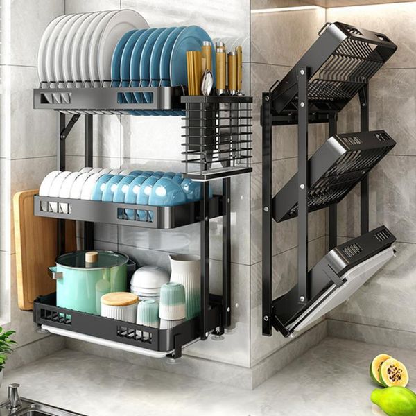 hooks & rails 1 pcs kitchen accessories bowl dish storage organizer rack stainless steel no need to install folding placement housekeeper
hooks & rails 1 pcs kitchen accessories bowl dish storage organizer rack stainless steel no need to install folding placement housekeeper