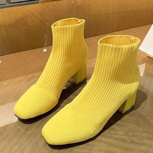 high heel elastic short boots women autumn spring slip on stretch knitted heighten stocking boots yellow black white shoes cool
high heel elastic short boots women autumn spring slip on stretch knitted heighten stocking boots yellow black white shoes cool