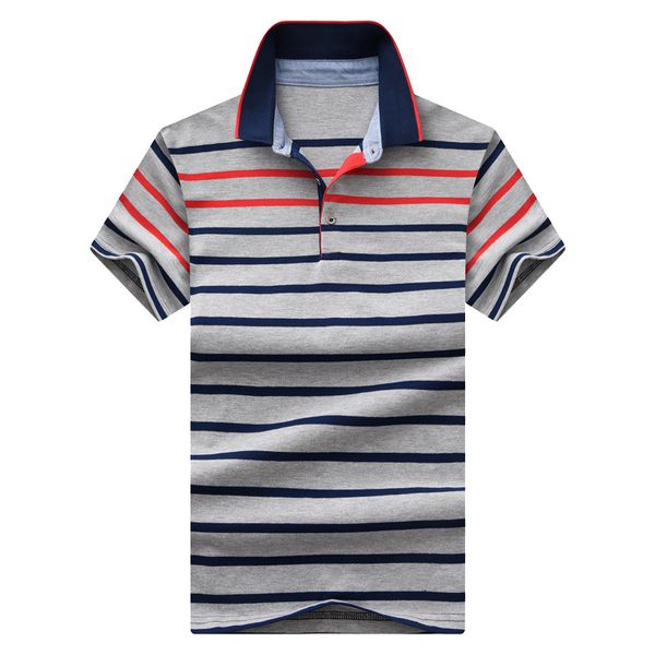 2021 casual short sleeve summer new trend men's british slim polo shirt dad striped v8m2, White;black
2021 casual short sleeve summer new trend men's british slim polo shirt dad striped v8m2, White;black