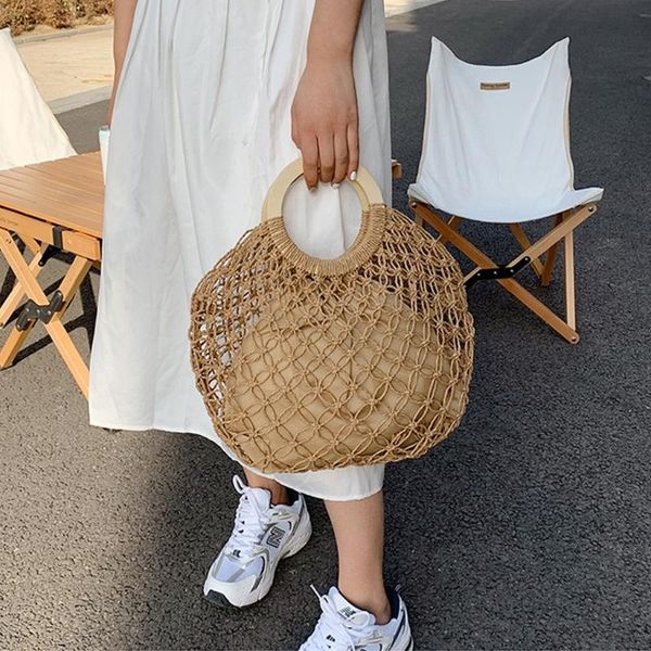 duffel bags womens beach handwoven straw handbag with round handle hollow out crochet fishing net travel shopping tote bag purse
duffel bags womens beach handwoven straw handbag with round handle hollow out crochet fishing net travel shopping tote bag purse