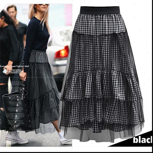 2021 new summer autumn plaid pleated skirts women high waisted long womens black mesh school skirt beach female skirts
2021 new summer autumn plaid pleated skirts women high waisted long womens black mesh school skirt beach female skirts