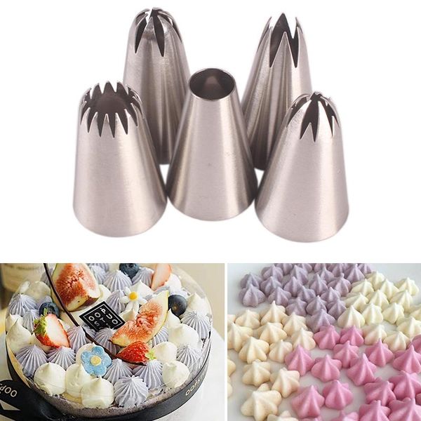 5pcs/set reusable russian icing piping pastry nozzles tips cream pastry cakes decoration set stainless steel nozzles cake tools
5pcs/set reusable russian icing piping pastry nozzles tips cream pastry cakes decoration set stainless steel nozzles cake tools