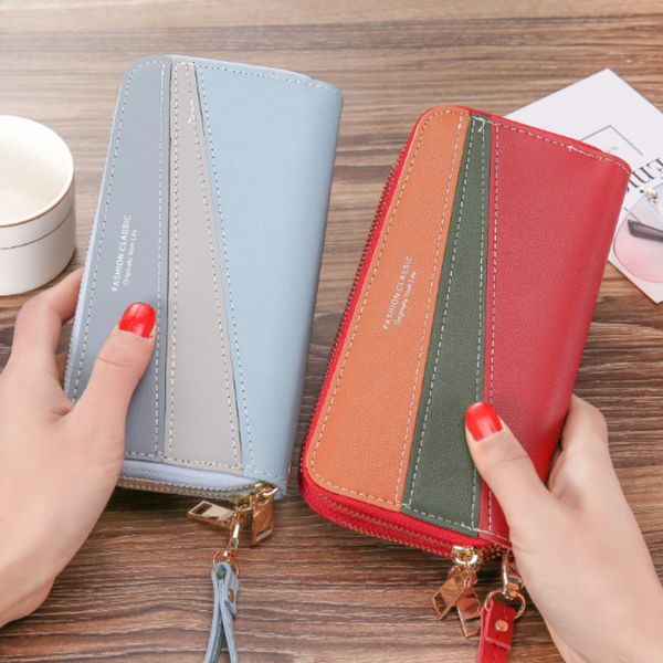salesalelong on on clutch wallets high capacity splice color pu leather wallet for women sewing stitches coins purse id card holder, Red;black
salesalelong on on clutch wallets high capacity splice color pu leather wallet for women sewing stitches coins purse id card holder, Red;black