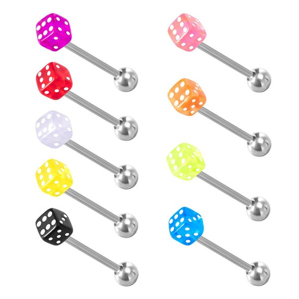 2pc tongue ring surgical steel tongue barbell piercing acrylic ball colorful labret stud bar for women men body jewelry, Silver
2pc tongue ring surgical steel tongue barbell piercing acrylic ball colorful labret stud bar for women men body jewelry, Silver