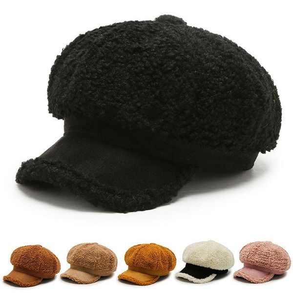 stingy brim hats fashion lamb wool womens octagonal hat solid color splicing duck tongue korean version designer vintage winter with, Blue;gray
stingy brim hats fashion lamb wool womens octagonal hat solid color splicing duck tongue korean version designer vintage winter with, Blue;gray