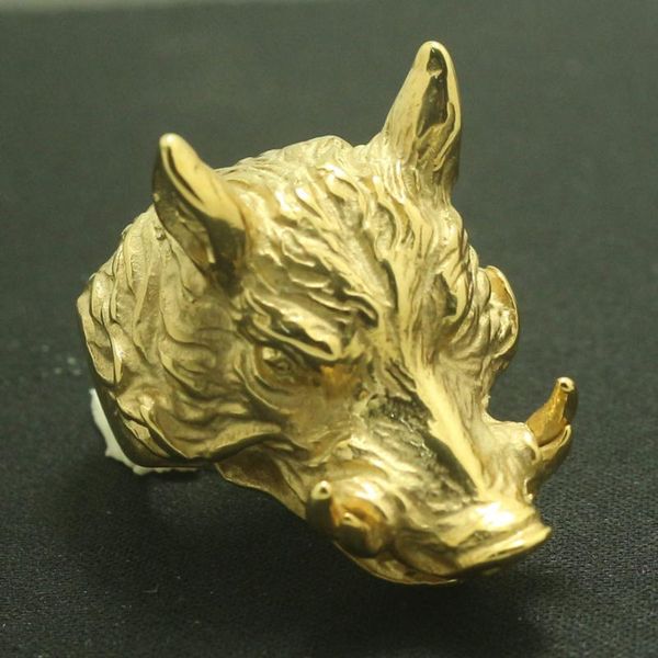 cluster rings 316l stainless steel cool wild boar est ring for hunting, Golden;silver
cluster rings 316l stainless steel cool wild boar est ring for hunting, Golden;silver