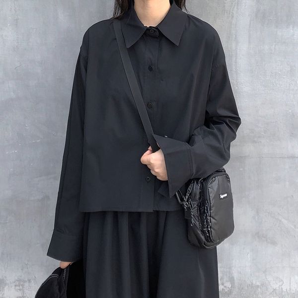 2021 new autumn korean style long sleeve blouses and shirts female clothing soild color womens outwear black blouse (x1119) hvsd, Black;brown
2021 new autumn korean style long sleeve blouses and shirts female clothing soild color womens outwear black blouse (x1119) hvsd, Black;brown