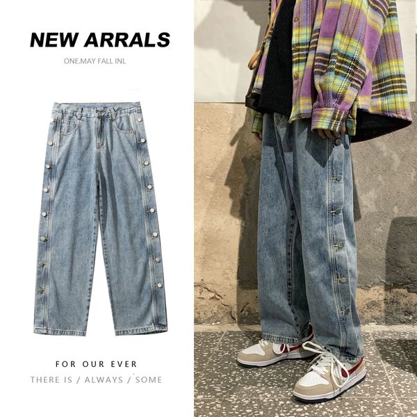 2021 new vintage blue men double side button straight casual fashion streetwear trousers harajuku wide leg 2xl 1aft
2021 new vintage blue men double side button straight casual fashion streetwear trousers harajuku wide leg 2xl 1aft