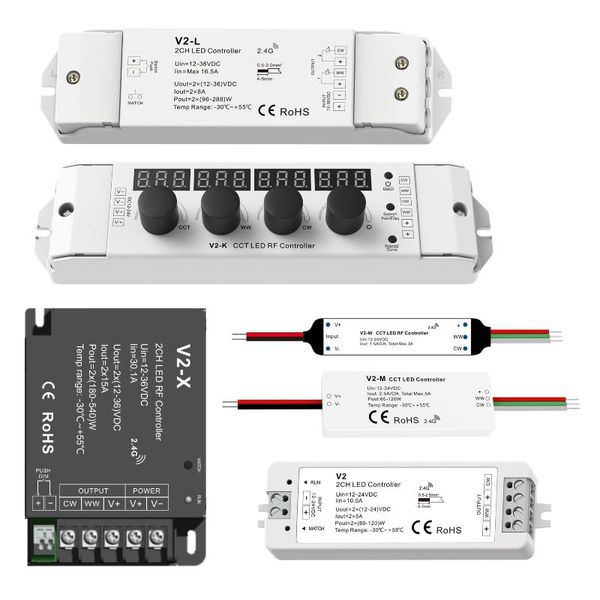 controllers high power 2 channel cct led controller for dual color strip lights dimmer 2.4g rf wireless 12v 24v 36v 5a 15a
controllers high power 2 channel cct led controller for dual color strip lights dimmer 2.4g rf wireless 12v 24v 36v 5a 15a
