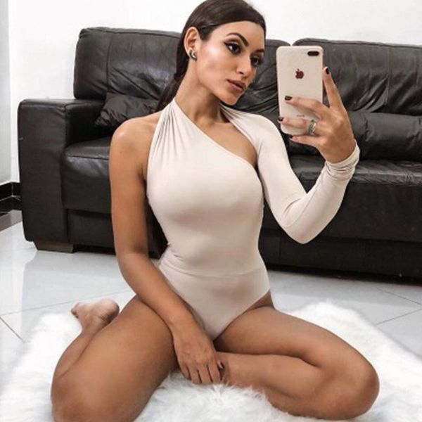 women's jumpsuits & rompers jumpsuit bodysuit 2021 clothes monochromatic single shoulder sleeve render tights ropa de mujer tx15, Black;white
women's jumpsuits & rompers jumpsuit bodysuit 2021 clothes monochromatic single shoulder sleeve render tights ropa de mujer tx15, Black;white