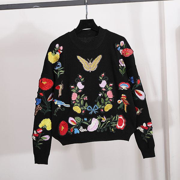 fashion black knitted outfits women tracksuit butterfly embroidery flowers sweater pencil pants set female loose knit suit 2pc yer3, Blue
fashion black knitted outfits women tracksuit butterfly embroidery flowers sweater pencil pants set female loose knit suit 2pc yer3, Blue