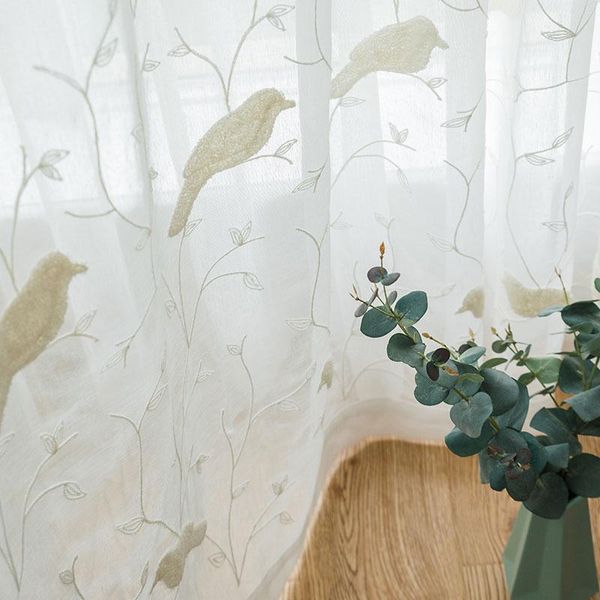 curtain & drapes bird embroidered tulle for living room sheer voile bedroom window screen kitchen fabric home decor
curtain & drapes bird embroidered tulle for living room sheer voile bedroom window screen kitchen fabric home decor