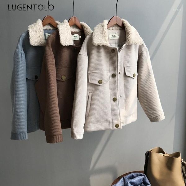 lugentolo women wool winter coat autumn loose solid long sleeve casual turndown collar warm loose fashion pocket button coats1, Black
lugentolo women wool winter coat autumn loose solid long sleeve casual turndown collar warm loose fashion pocket button coats1, Black