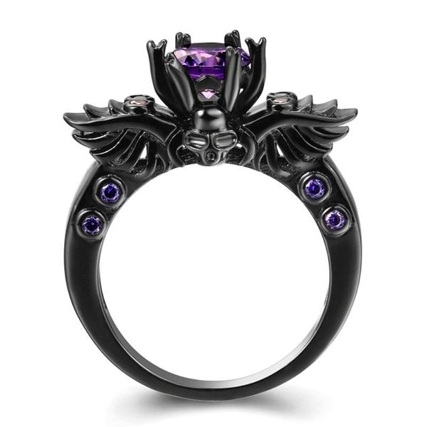 cluster rings vintage fashion purple crystal amethyst zircon diamonds gemstones for women black gothic jewelry bijoux bague accessories, Golden;silver
cluster rings vintage fashion purple crystal amethyst zircon diamonds gemstones for women black gothic jewelry bijoux bague accessories, Golden;silver