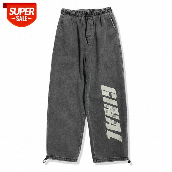 net red/s hip hop jeans simple flow men's street loose woven pants printing and washing #ng6z, Blue
net red/s hip hop jeans simple flow men's street loose woven pants printing and washing #ng6z, Blue