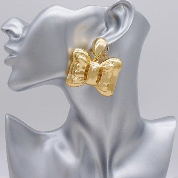 dangle & chandelier fashion copper bow earrings drop gold african lady jewelry accessories for wedding party gift trendy, Silver
dangle & chandelier fashion copper bow earrings drop gold african lady jewelry accessories for wedding party gift trendy, Silver