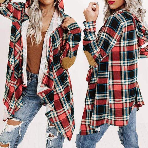women's jackets knit casual front hooded christmas plaid oversized women colorful cardigan, Black;brown
women's jackets knit casual front hooded christmas plaid oversized women colorful cardigan, Black;brown