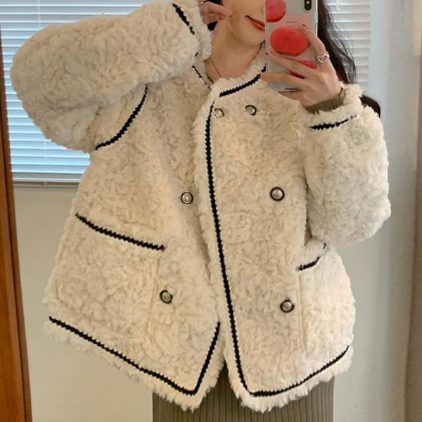 women's jackets pink small fragrant wind plush coat dress thickened in autumn and winter 2021 french celebrity senior sense, Black;brown
women's jackets pink small fragrant wind plush coat dress thickened in autumn and winter 2021 french celebrity senior sense, Black;brown