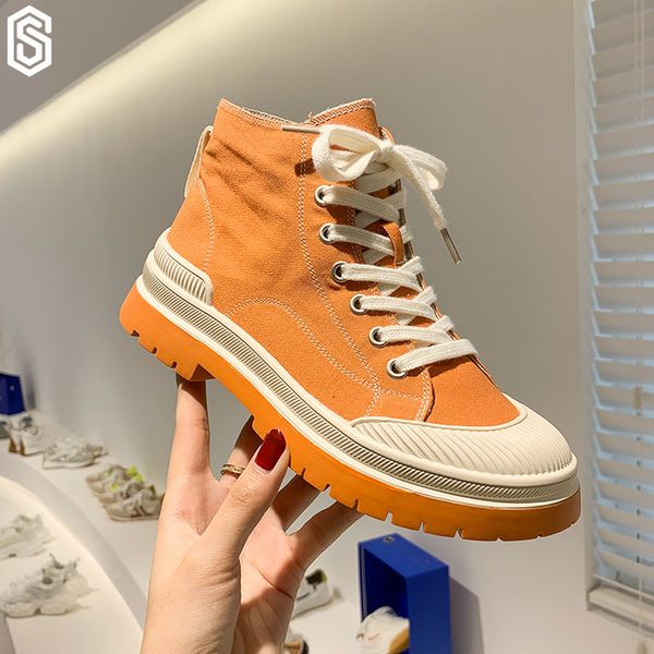 fashion orange chunky women canvas shoes comfort high vulcanized sneakers women plimsolls canvas women sneakers, Red;white
fashion orange chunky women canvas shoes comfort high vulcanized sneakers women plimsolls canvas women sneakers, Red;white