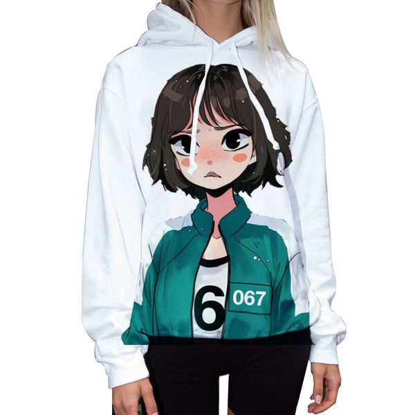 hoodie squid game long sleeve loose comfortable soft drawstring 3d digital printing lady, Black
hoodie squid game long sleeve loose comfortable soft drawstring 3d digital printing lady, Black