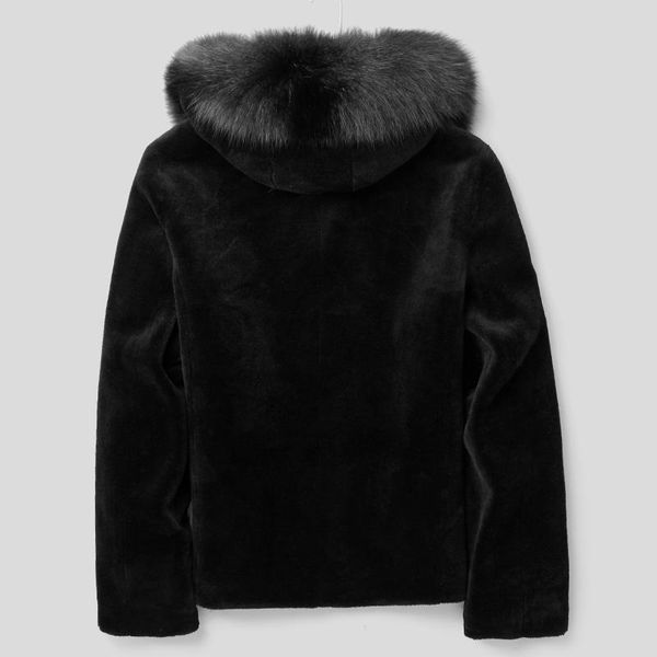 men's leather & faux winter jacket collar real sheep shearling fur coat men wool coats plus size 18cha120254y my1959, Black
men's leather & faux winter jacket collar real sheep shearling fur coat men wool coats plus size 18cha120254y my1959, Black