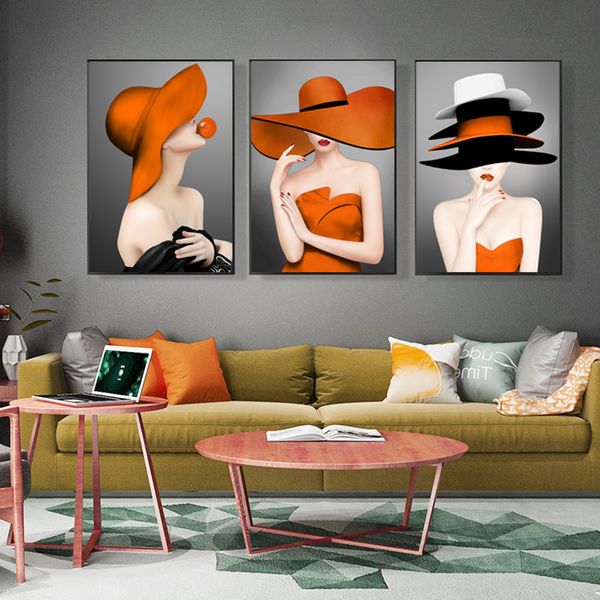 orange woman nordic posters feather fashion painting canvas prints wall art for living room modern sofa home decor girl
orange woman nordic posters feather fashion painting canvas prints wall art for living room modern sofa home decor girl