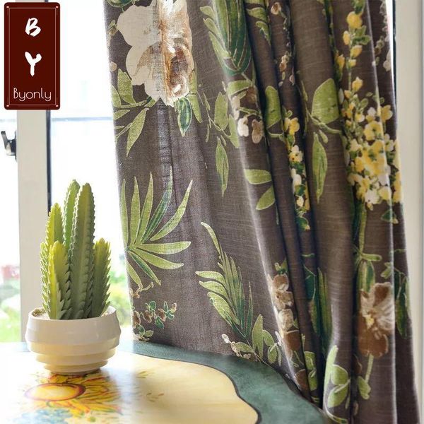 curtain & drapes flower and leaf american country dark coffee color cotton linen semi-shading living room bedroom study custom
curtain & drapes flower and leaf american country dark coffee color cotton linen semi-shading living room bedroom study custom
