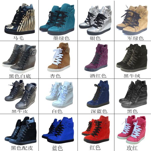 boots fashion woman real leather 8cm inner heel lace up high sneakers pos more colors custom make, Black
boots fashion woman real leather 8cm inner heel lace up high sneakers pos more colors custom make, Black