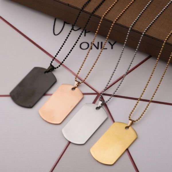 pendant necklaces stainless steel army card necklace name id tags gold color/steel color/rose for women and men gift to friend, Silver
pendant necklaces stainless steel army card necklace name id tags gold color/steel color/rose for women and men gift to friend, Silver
